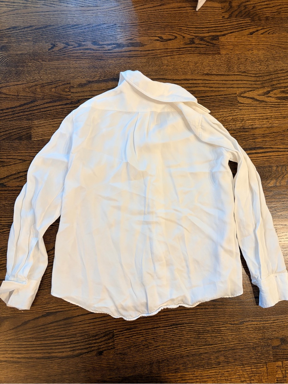 Zara Silky Button-Up Blouse – White – Size M - Picture 4 of 4